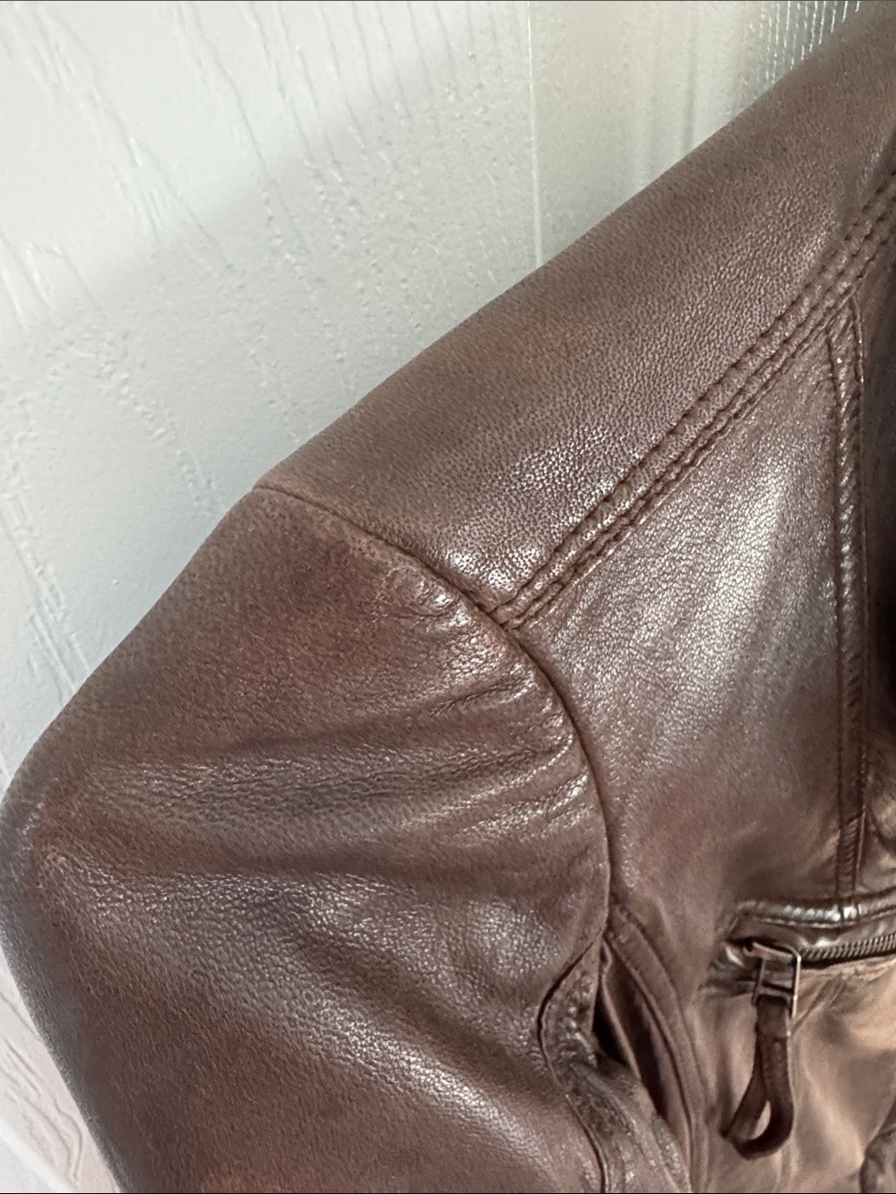 Danier Dark Brown Leather Moto Jacket - Picture 6 of 7